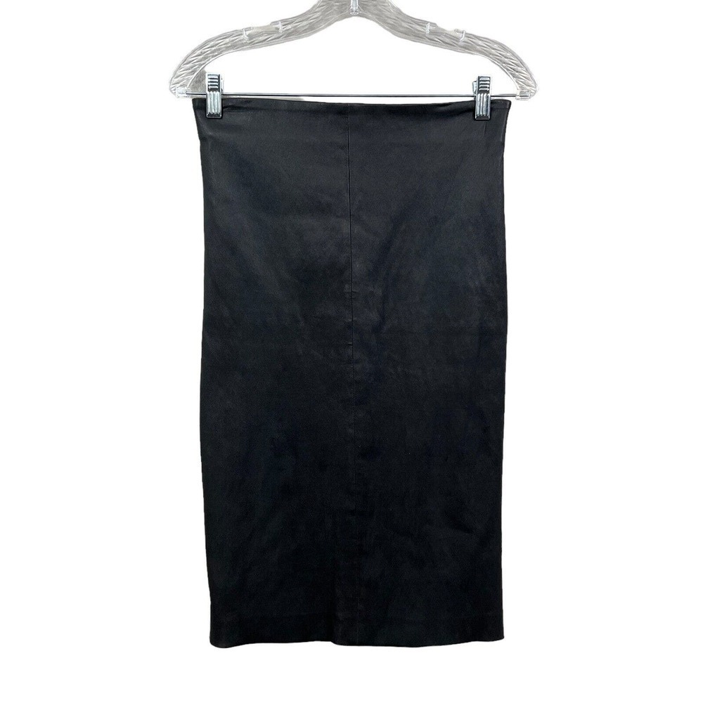 Brunello Cucinelli Pencil Skirt Leather Lined Zip Gray Women Sz 6 Made in Italy*